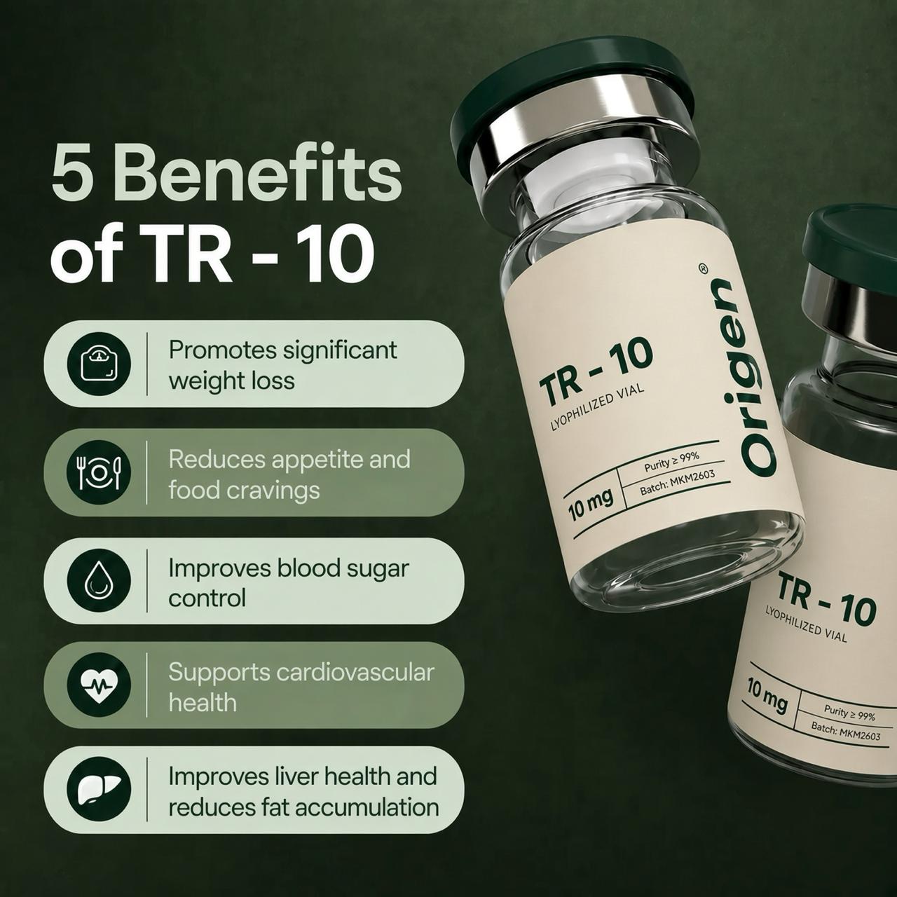 TR - 10 research peptide vial, photo 2
